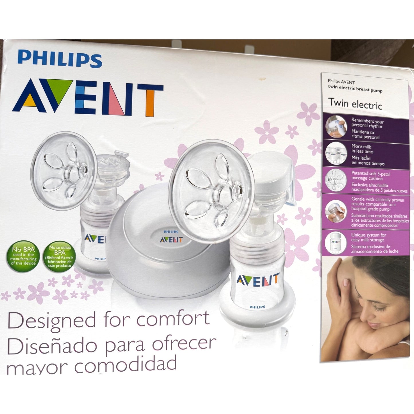 Philips Avent Twin Electric Breast Pump With Accessories & Carrying Bag