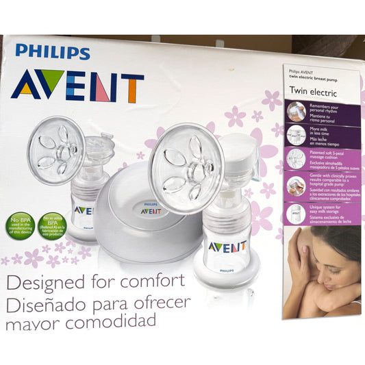Philips Avent Twin Electric Breast Pump With Accessories & Carrying Bag