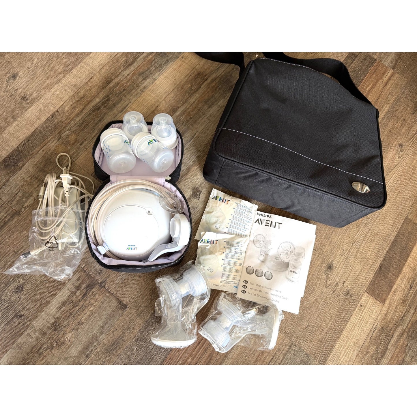 Philips Avent Twin Electric Breast Pump With Accessories & Carrying Bag