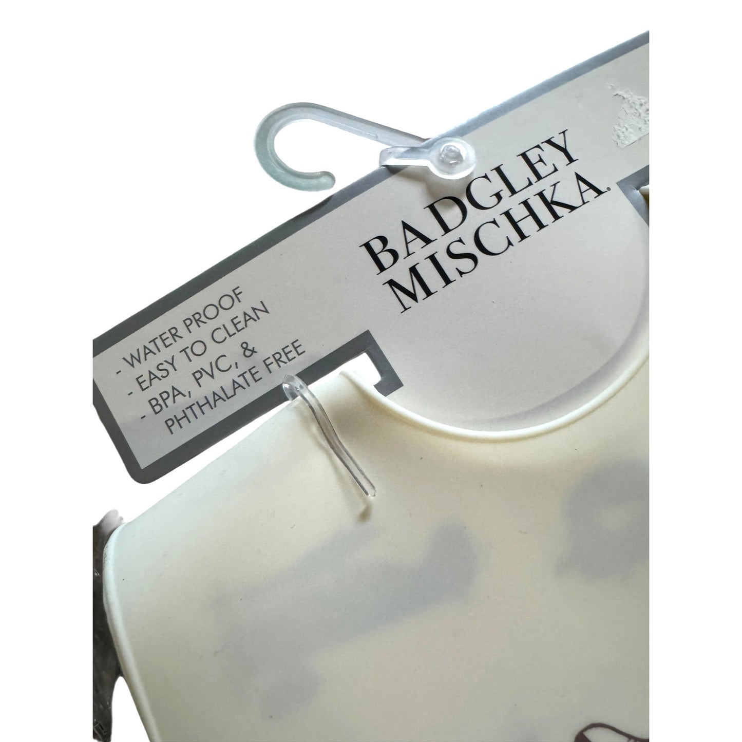 (2) Badgley Mischka Waterproof Silicone Baby Bibs W/ Aeroplane Design BPA-Free Easy Clean