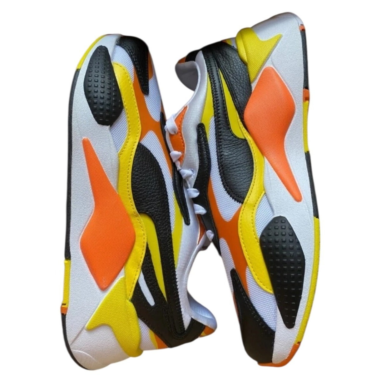 Puma RS-X Bold Multicolor Mens Sneakers Size 10- Black/Orange/Yellow/White