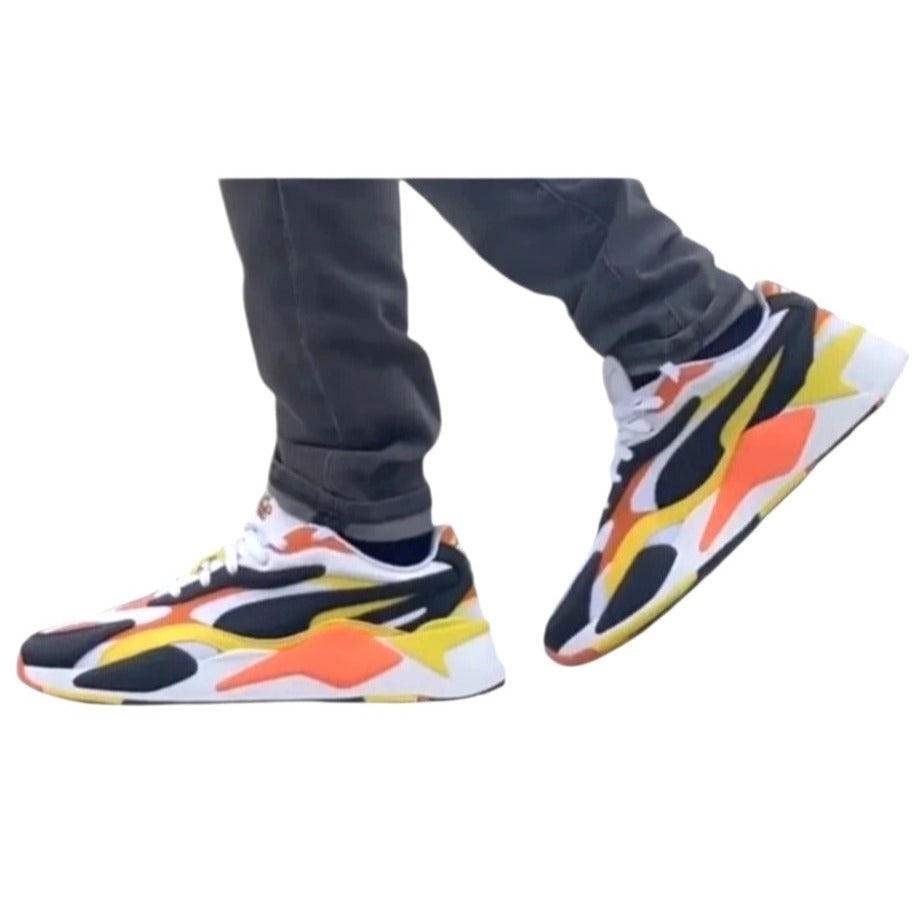 Puma RS-X Bold Multicolor Mens Sneakers Size 10- Black/Orange/Yellow/White