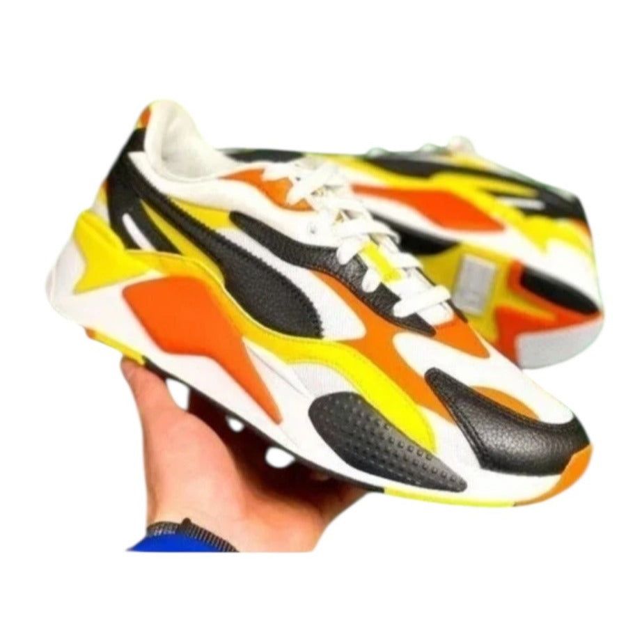 Puma RS-X Bold Multicolor Mens Sneakers Size 10- Black/Orange/Yellow/White