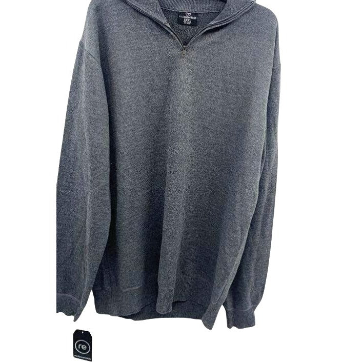 Real Essentials Gray 1/4 Zip Sweater NWT Size 3XL