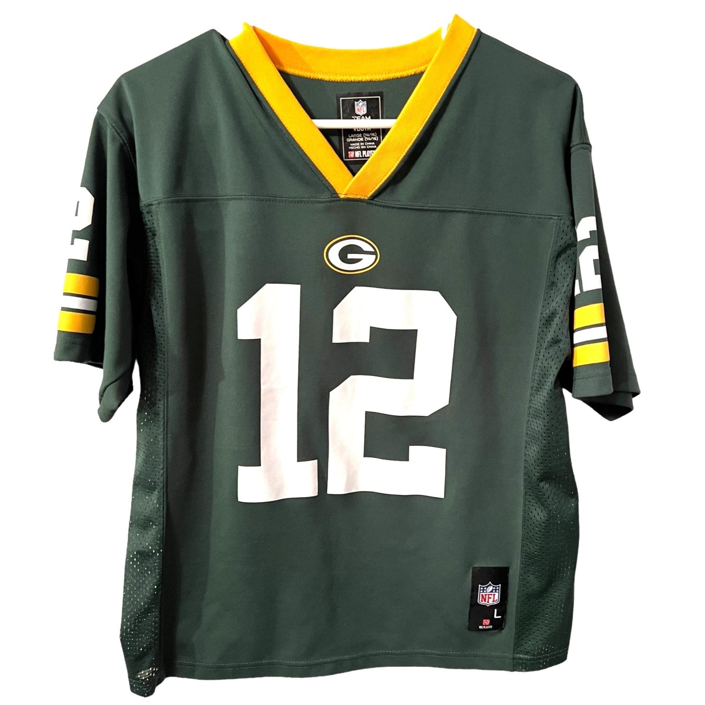 Green Bay Packers Youth Aaron Rodgers Jersey Large NFL Team Apparel