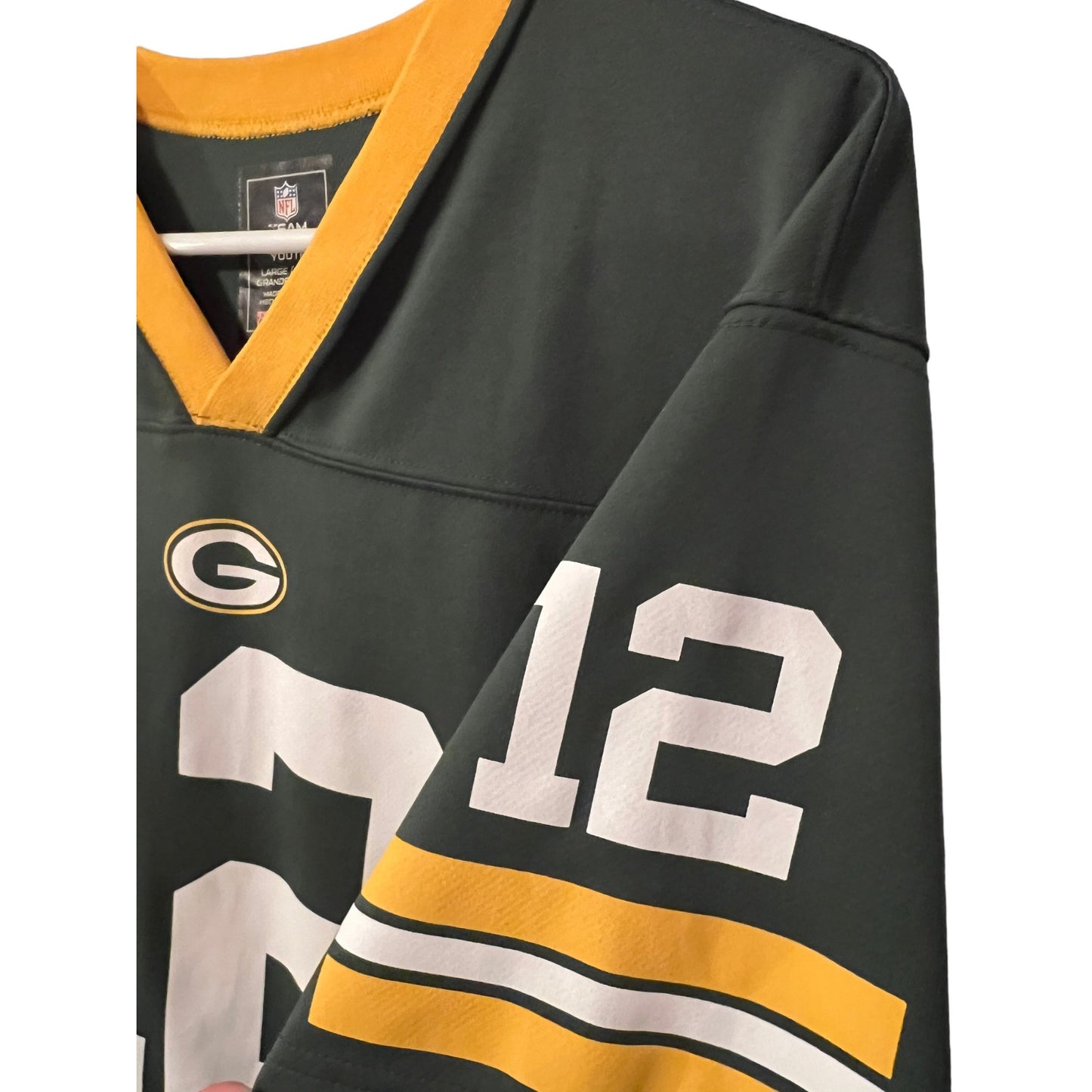 Green Bay Packers Youth Aaron Rodgers Jersey Large NFL Team Apparel
