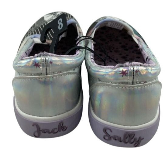 Disney's The Nightmare Before Christmas Slip-On Sneakers Jack & Sally Size 8 NWT