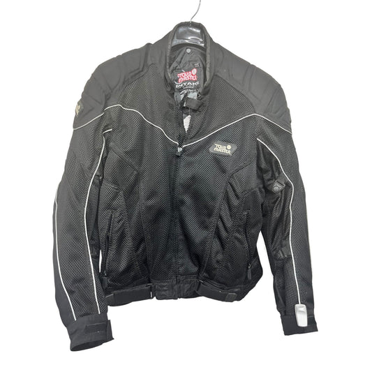 Tour Master Intake Mens LG/44 Black Mesh Motorcycle Jacket With Reflective Trim