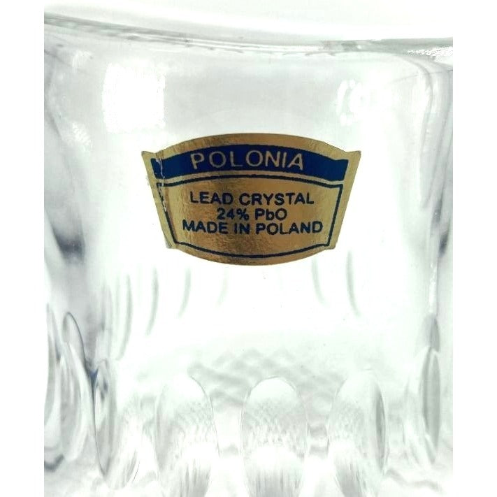 Polonia Clear Lead Crystal Pitcher Made In Poland