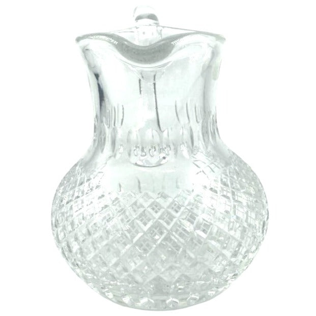 Polonia Clear Lead Crystal Pitcher Made In Poland