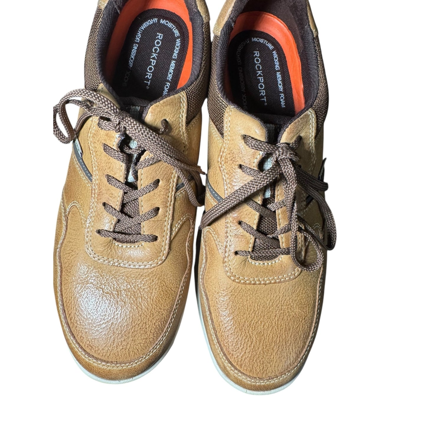Rockport Men's 9.5M Randle Tan Leather Casual Shoes NWB