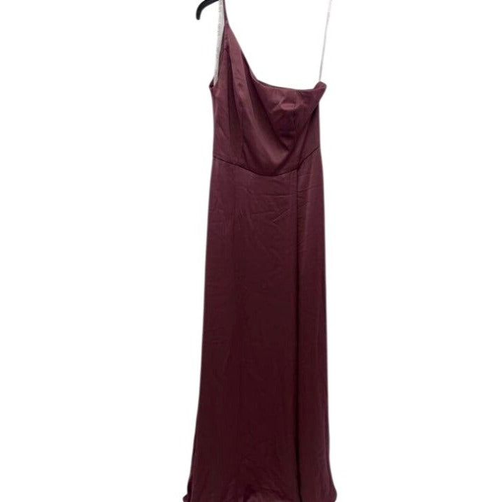 David's Bridal Burgundy Wine Formal Bridesmaid Dress - Size 6