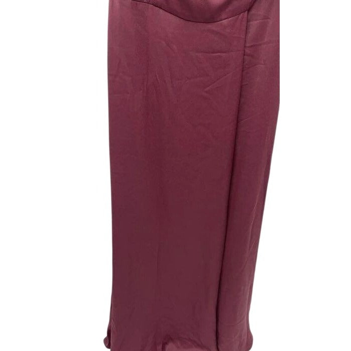 David's Bridal Burgundy Wine Formal Bridesmaid Dress - Size 6