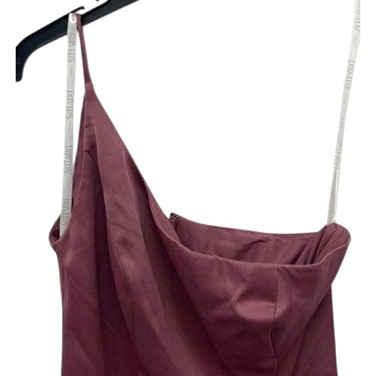 David's Bridal Burgundy Wine Formal Bridesmaid Dress - Size 6