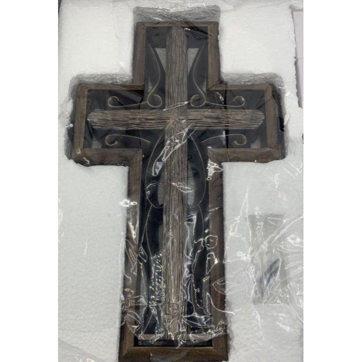 The Unity Cross Rustic Beech & Bronze Wedding Unity Symbol Display Set