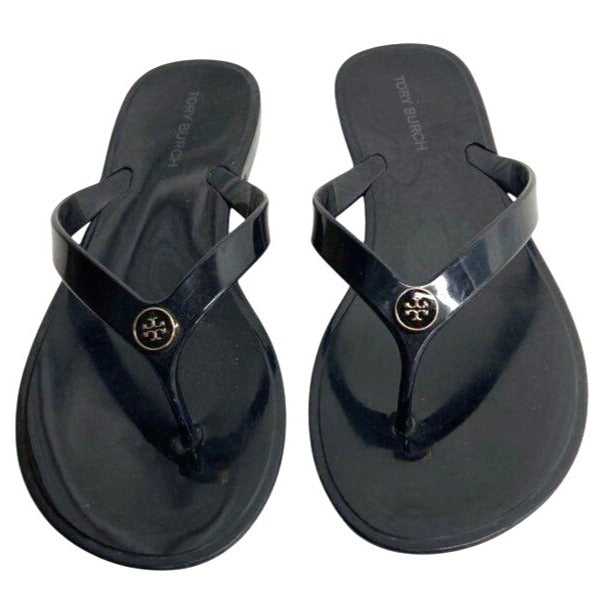 Tory Burch Black Miller Thong Sandals Size 6M