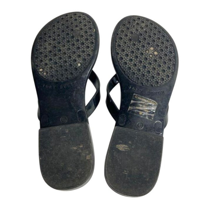 Tory Burch Black Miller Thong Sandals Size 6M