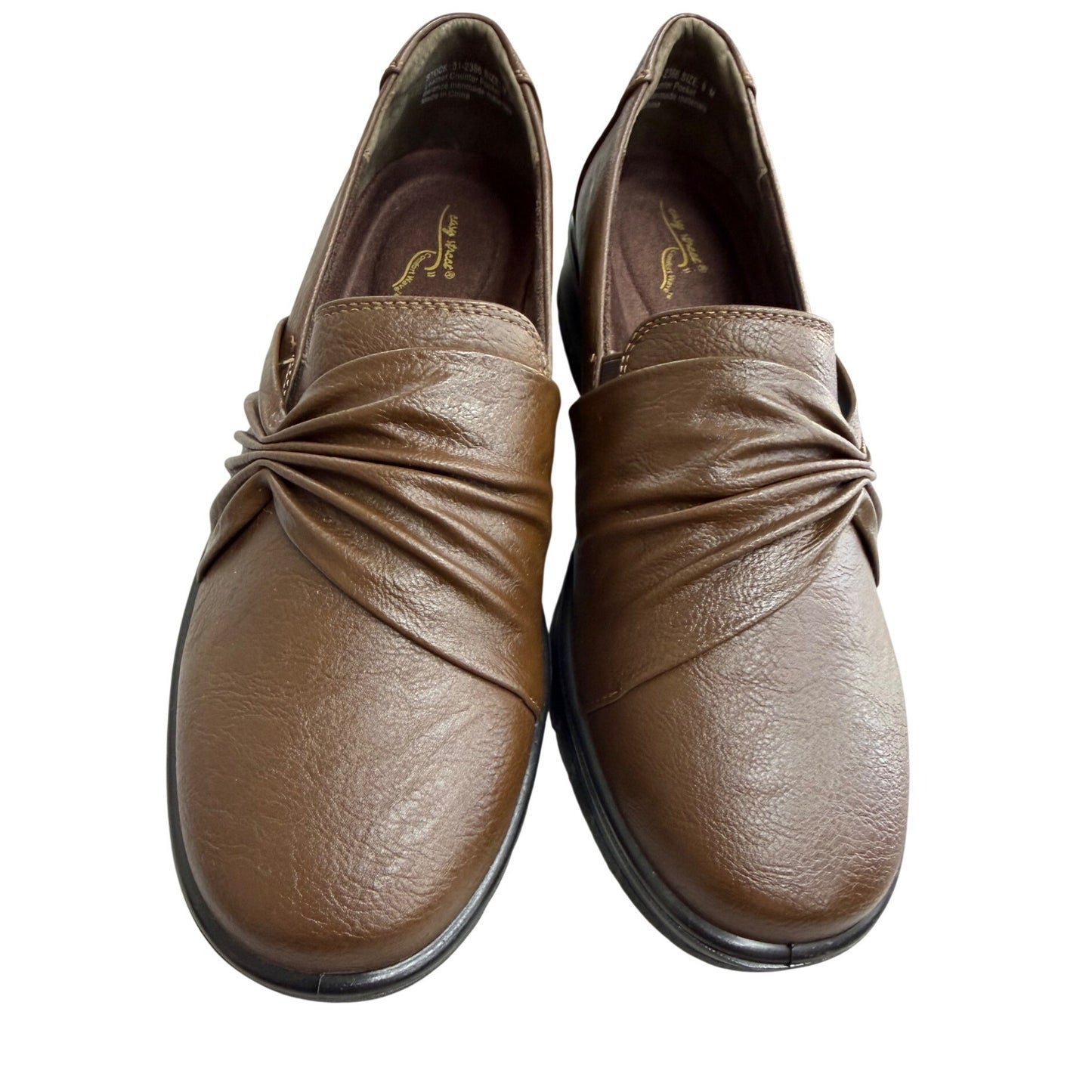 Easy Street Women's Comfort Loafers Brown Size 9M Faux Leather NWOB