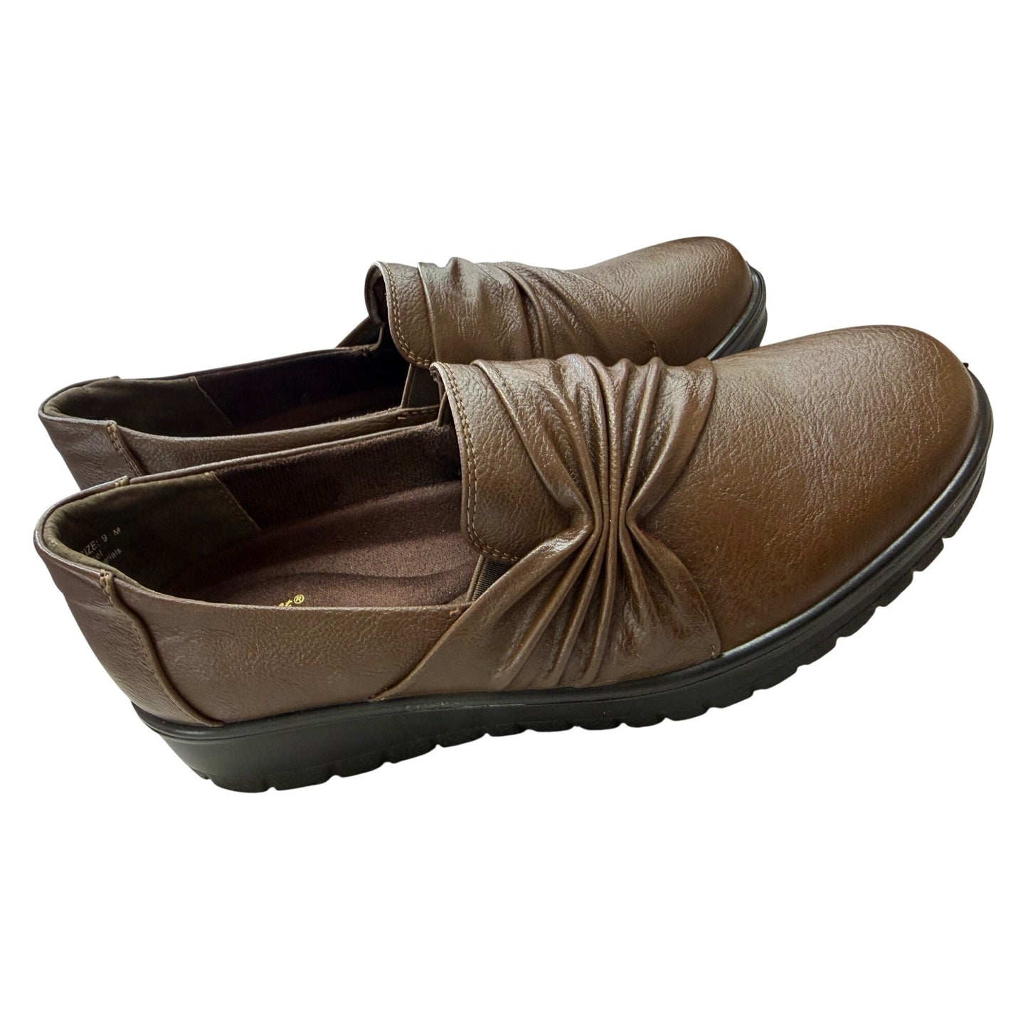 Easy Street Women's Comfort Loafers Brown Size 9M Faux Leather NWOB