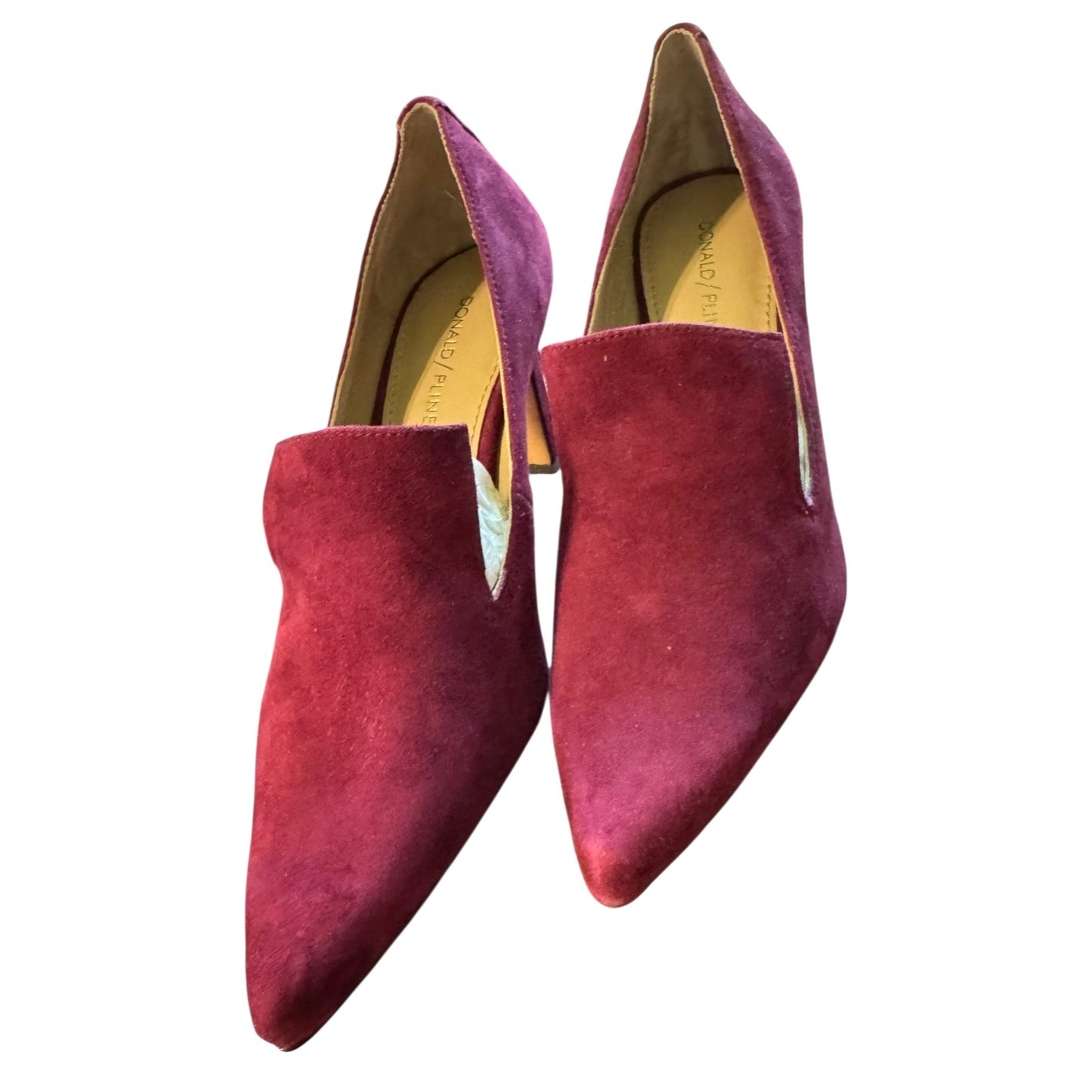 Donald Pliner Burgundy Suede Pointed Toe Heels Womens Size 7.5M