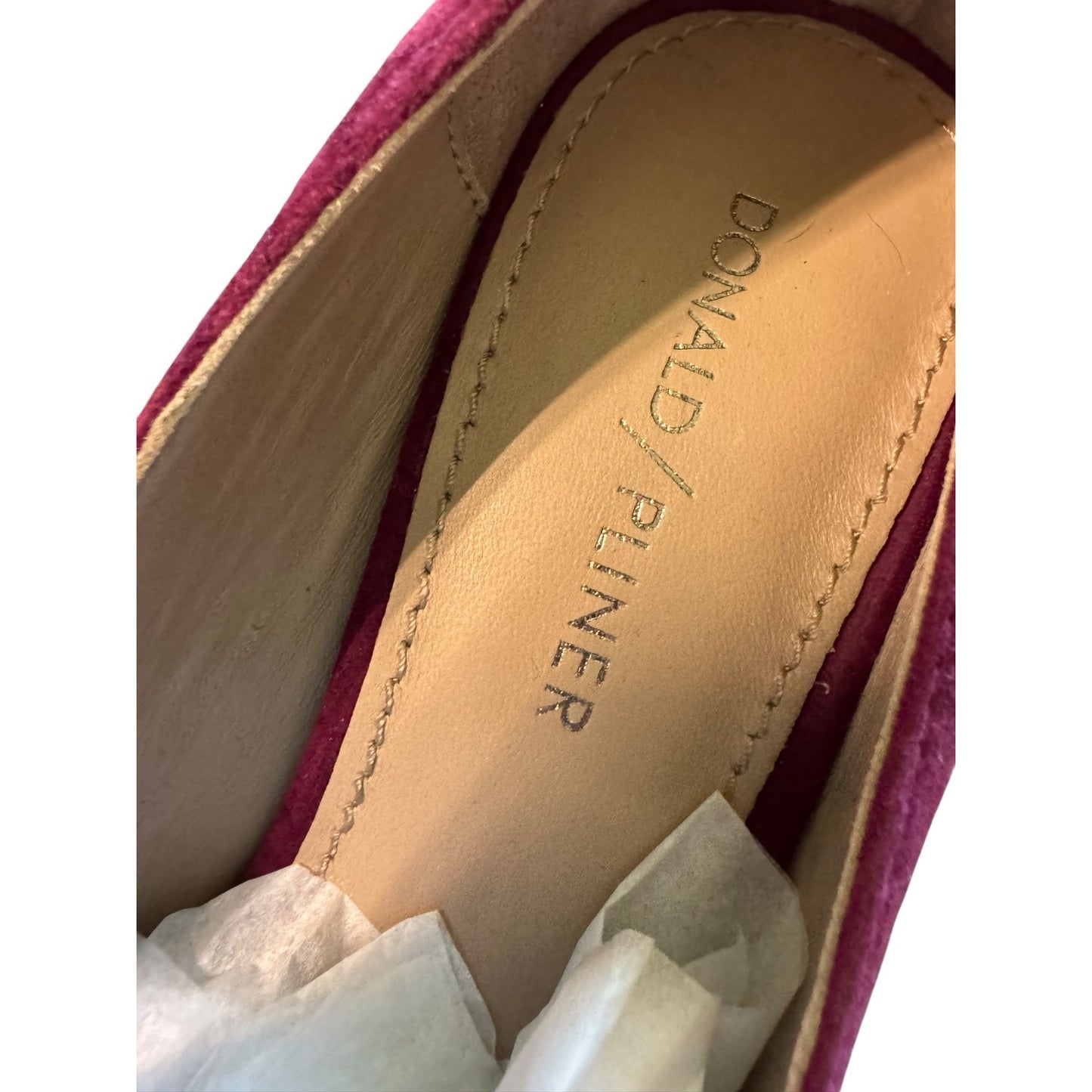 Donald Pliner Burgundy Suede Pointed Toe Heels Womens Size 7.5M