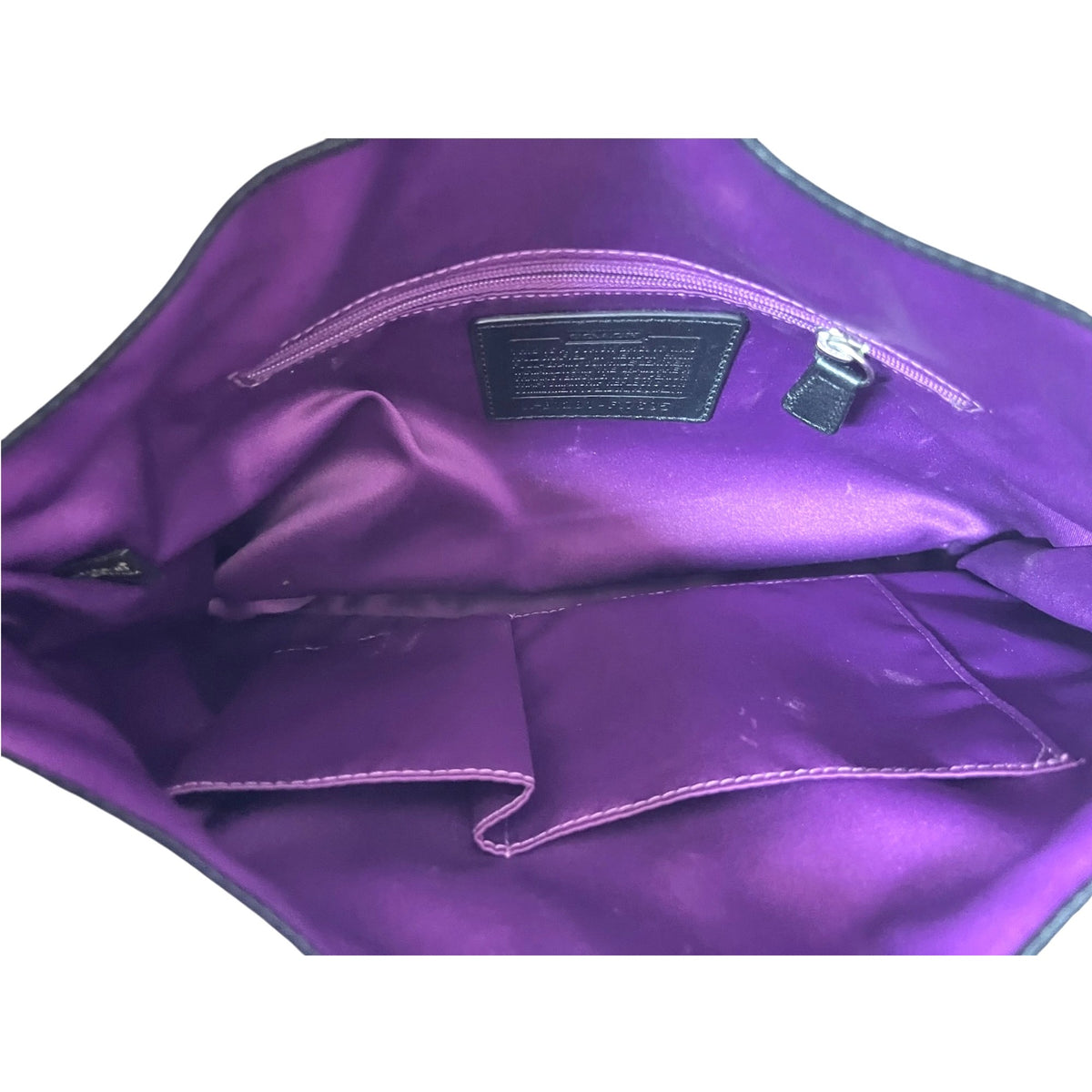 Coach Ashley Leather Hippie Pleated Shoulder Bag
