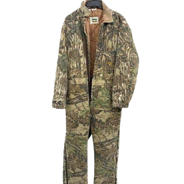 Duxbak Insulated Camouflage Hunting Coveralls Full Zip Size L