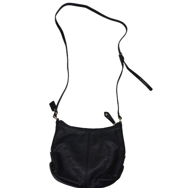 Small Black Coach Crossbody With Snakeskin Accents