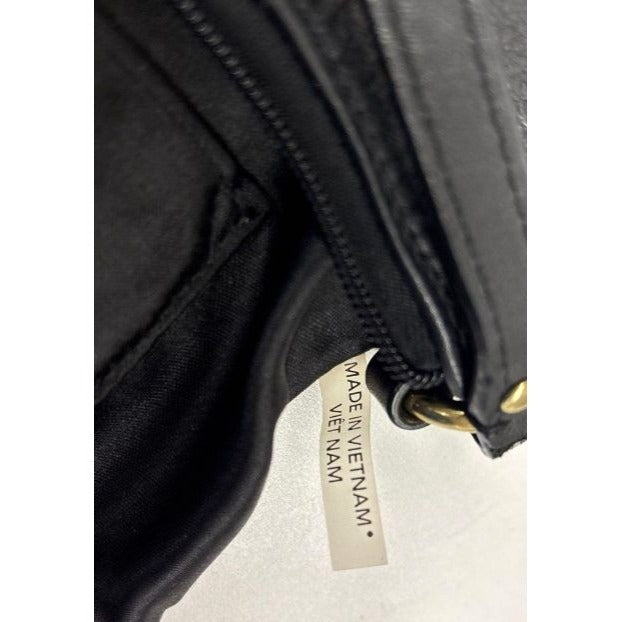 Small Black Coach Crossbody With Snakeskin Accents