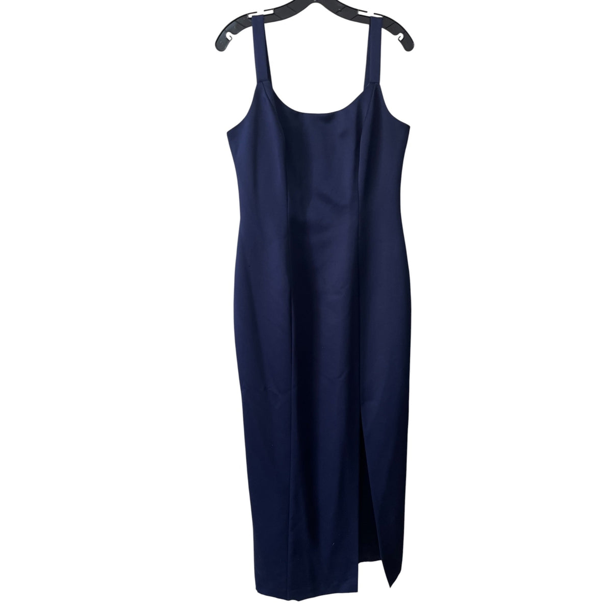 Alex Evenings Women's Navy Blue Sleeveless Sheath Dress With Side Slit Size 10