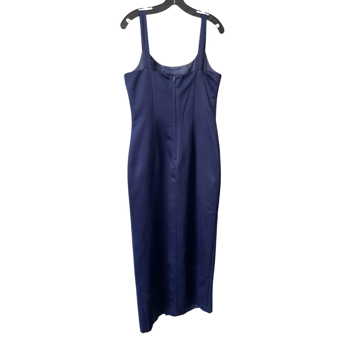 Alex Evenings Women's Navy Blue Sleeveless Sheath Dress With Side Slit Size 10