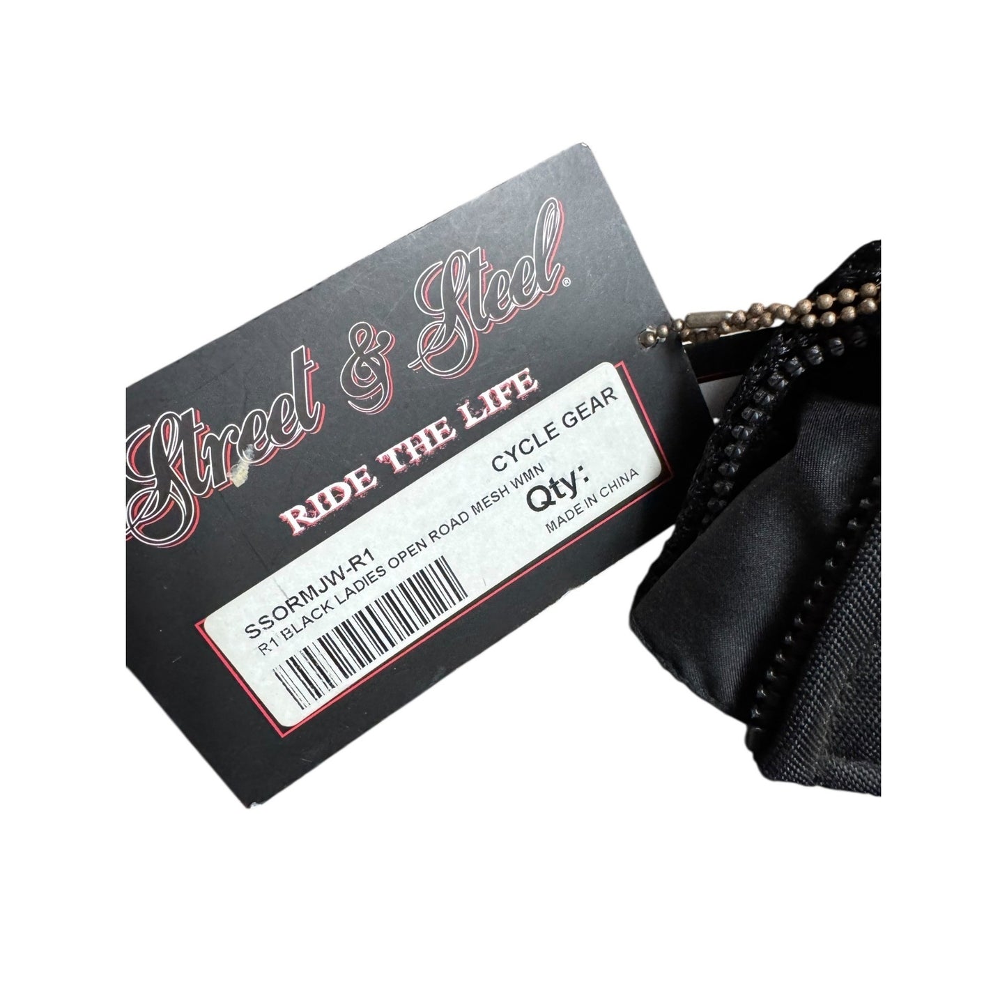 Street & Steel Women's Size R1 Black Armored Motorcycle Jacket With Removable Liner Medium