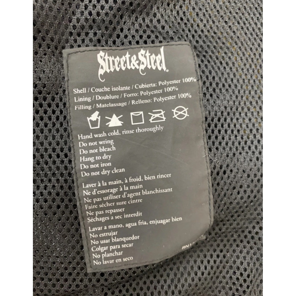 Street & Steel Women's Size R1 Black Armored Motorcycle Jacket With Removable Liner Medium