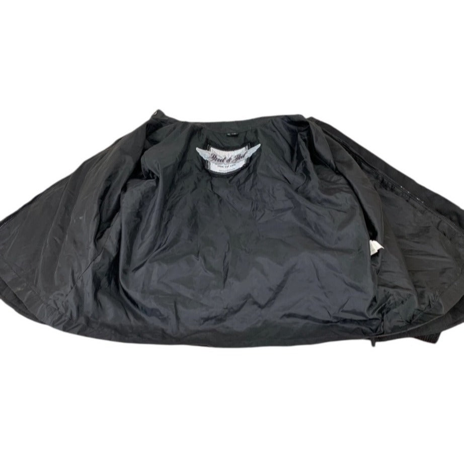 Street & Steel Women's Size R1 Black Armored Motorcycle Jacket With Removable Liner Medium