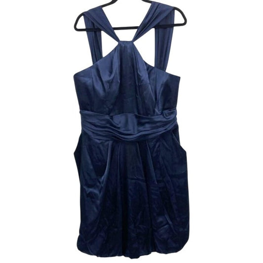Davids Bridal Marine Short Bridesmaid Dress Size 16 MSRP $139 NWT