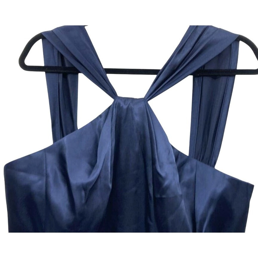 Davids Bridal Marine Short Bridesmaid Dress Size 16 MSRP $139 NWT