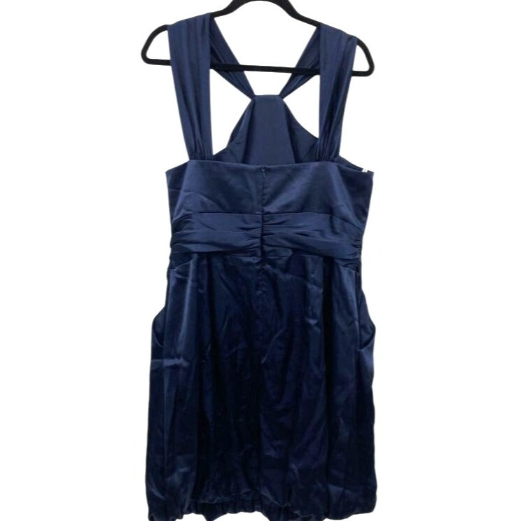Davids Bridal Marine Short Bridesmaid Dress Size 16 MSRP $139 NWT