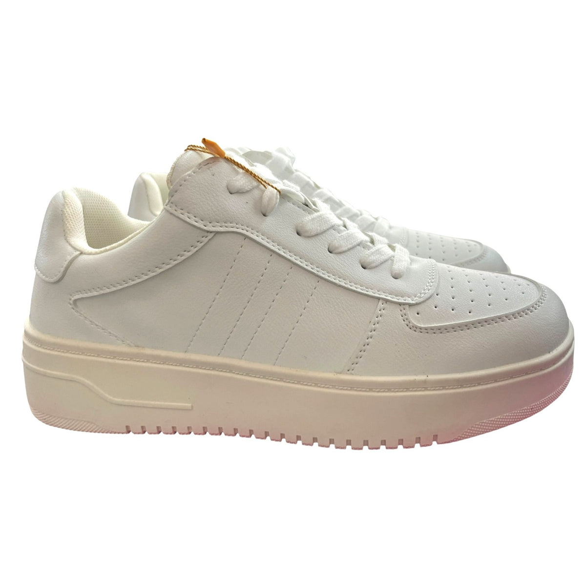Hey Girl By Corkys Pregame White Lace-Up Sneakers Size 10 New In Box
