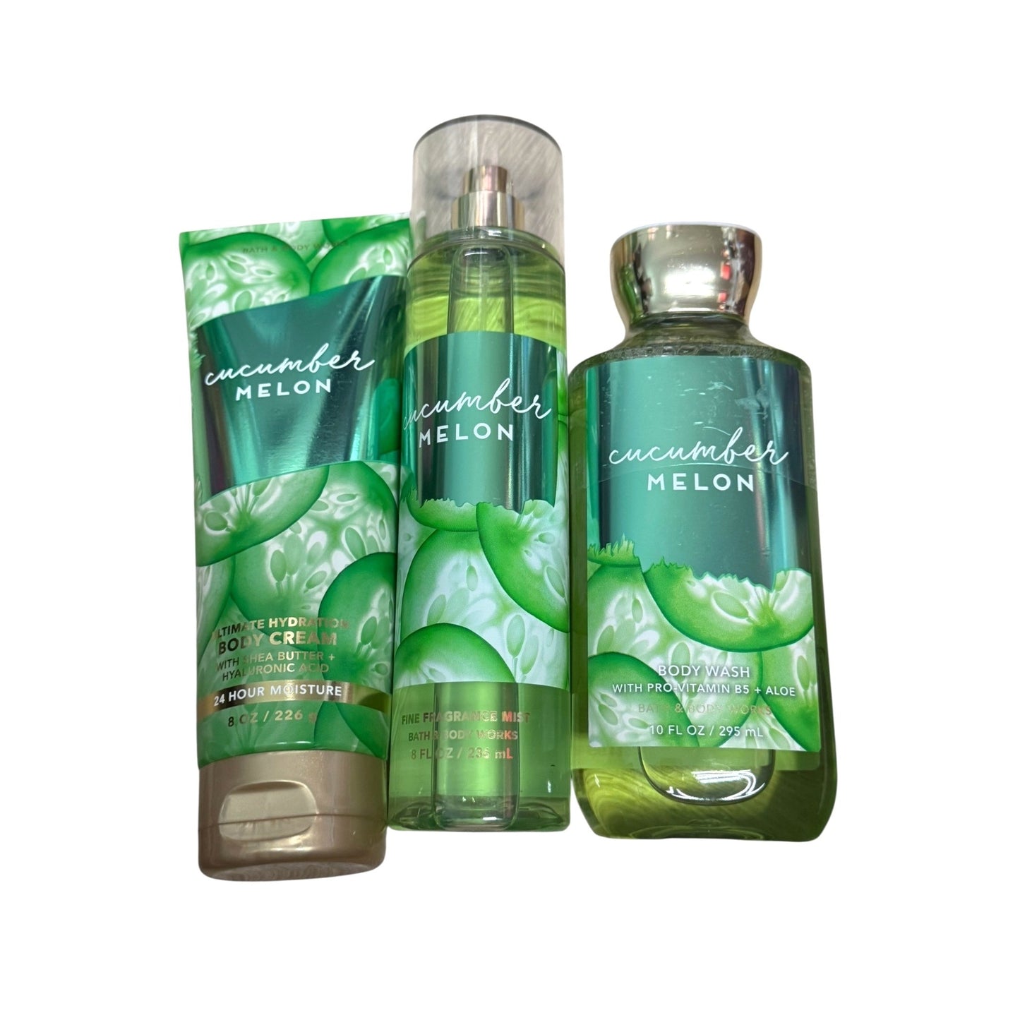 Bath & Body Works Cucumber Melon 3PC Body Care Set NEW