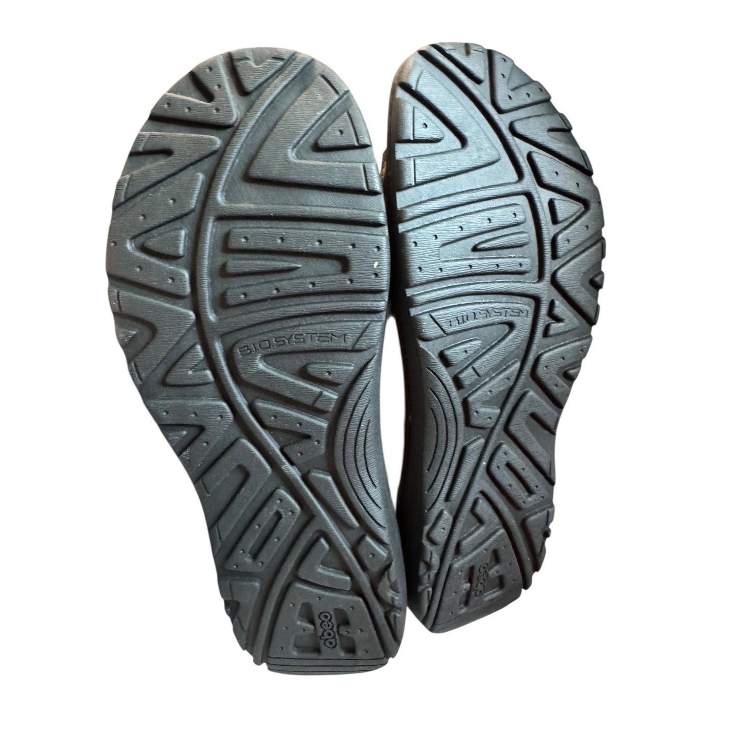 Abeo Bio-System Men's Brown Leather Slip-On Sz 11 Sandals With Arch Support & Cushioned Footbed