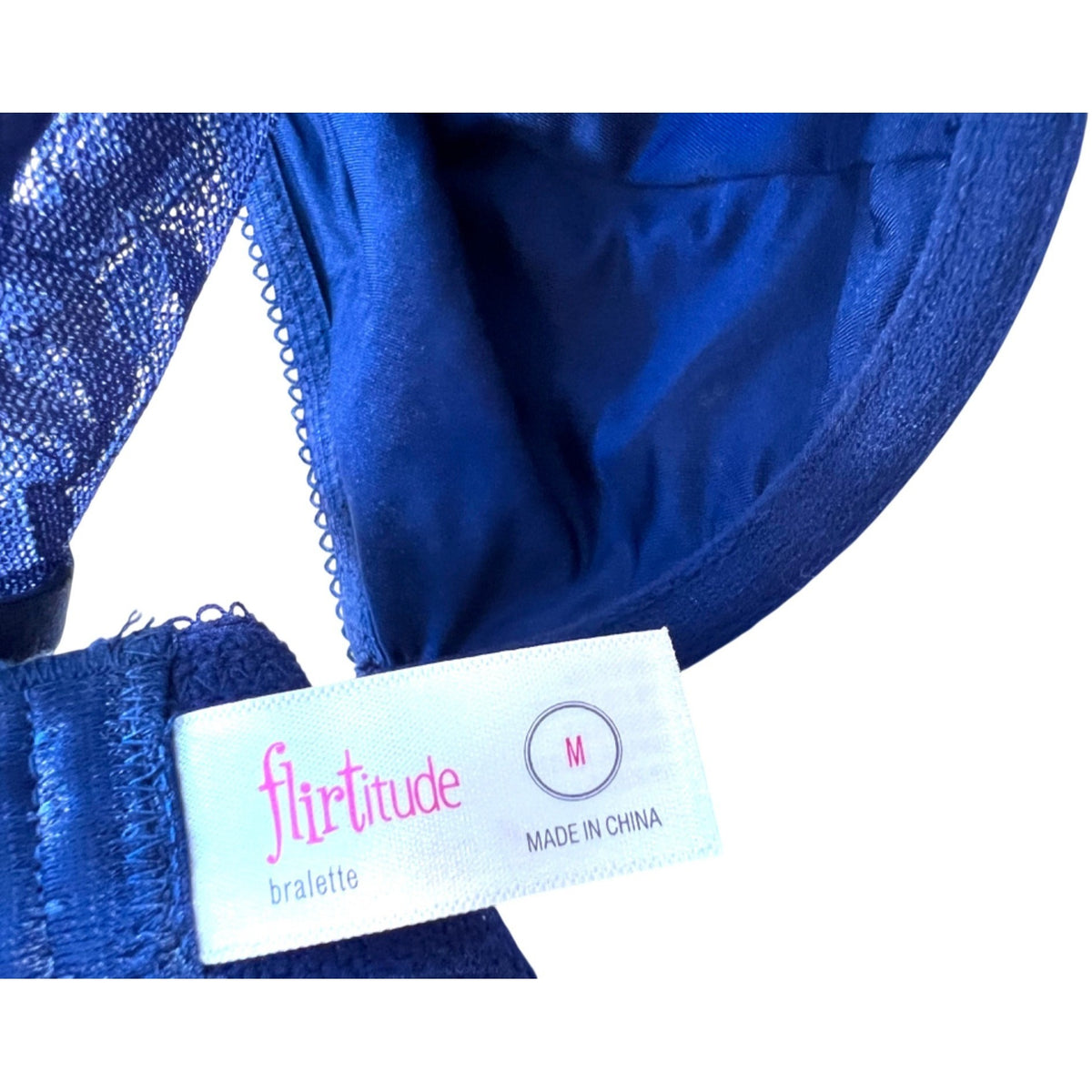 Blue Floral Flirtitude Medium Unlined Bra SZ M