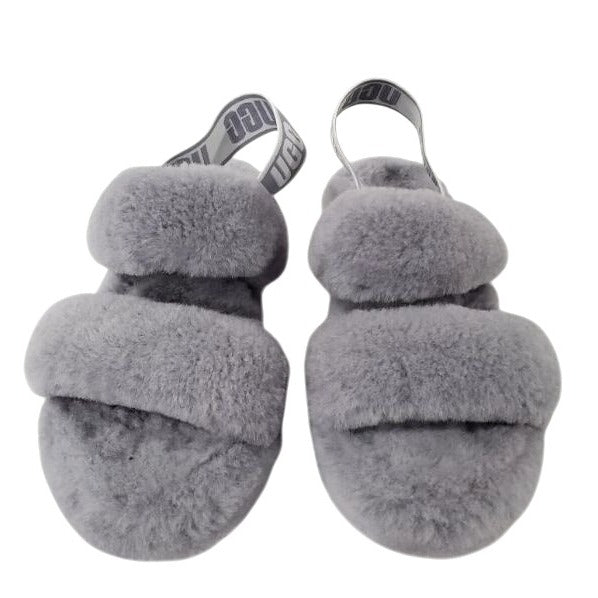Ugg Women's Size 7 Fluff Yeah Slide Slippers Gray