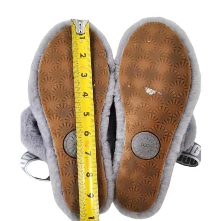 Ugg Women's Size 7 Fluff Yeah Slide Slippers Gray