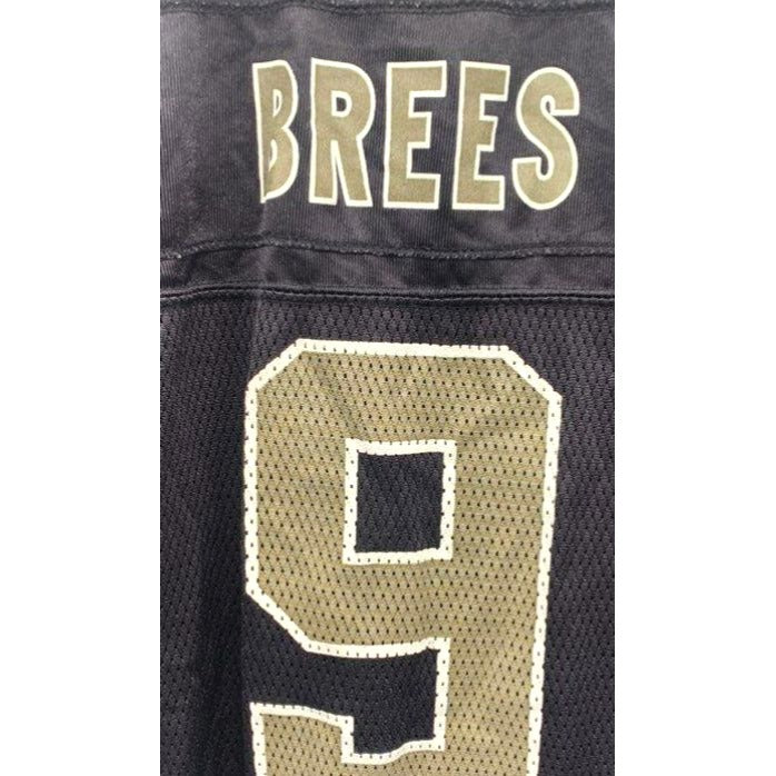 Reebok Nfl New Orleans Saints #9 Brees Black Youth XL 18-20 Jersey