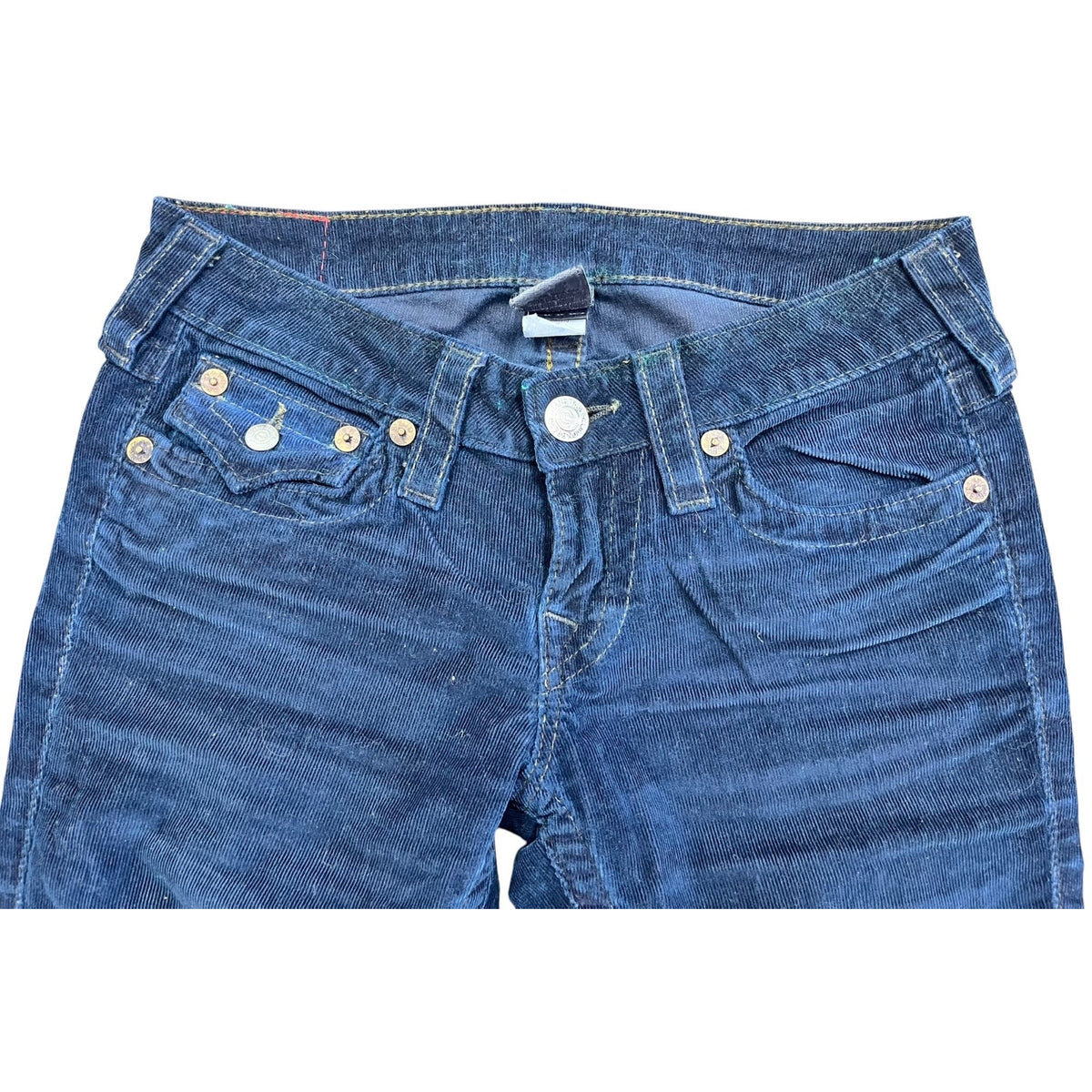True Religion Women's Blue Corduroy Jeans Size 27