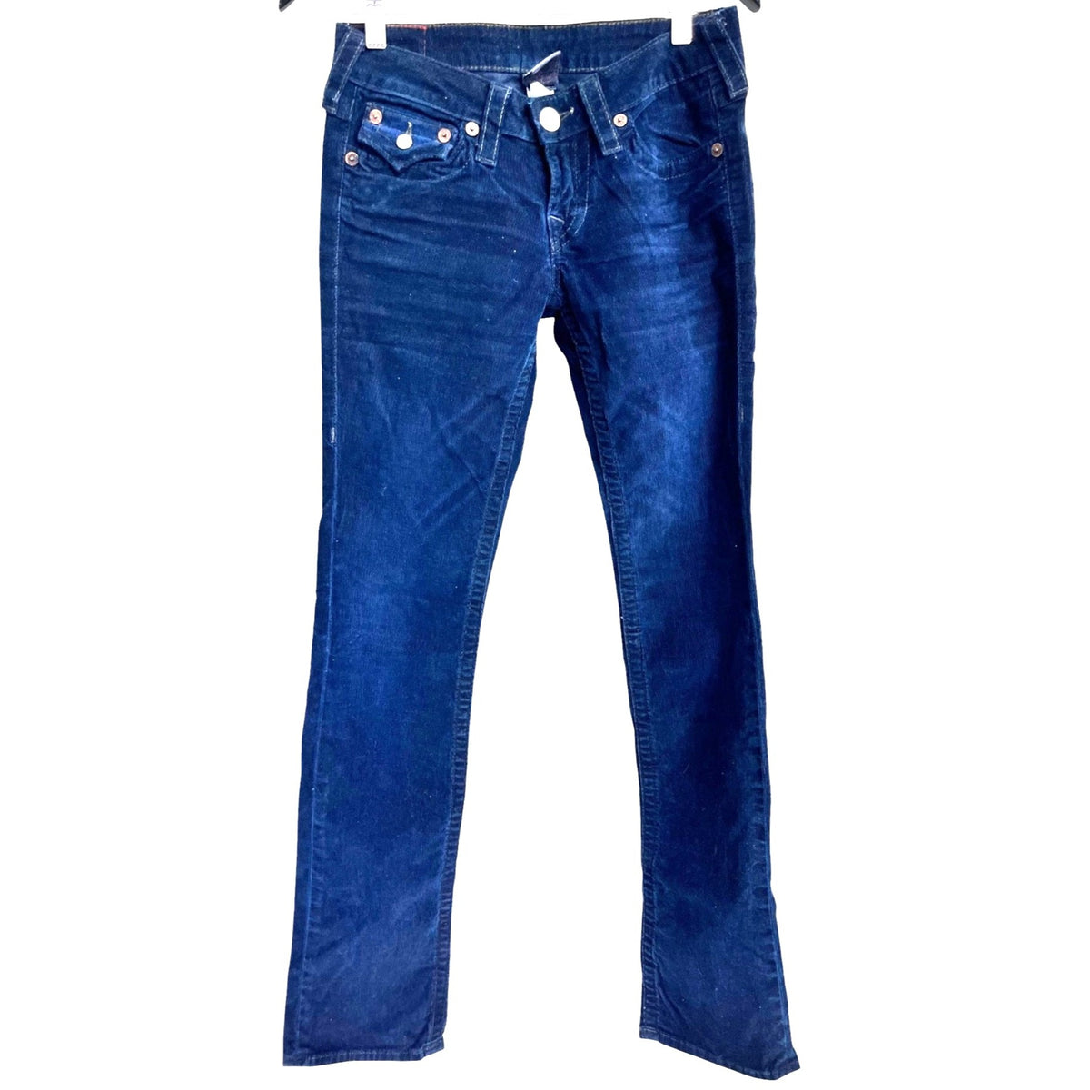 True Religion Women's Blue Corduroy Jeans Size 27