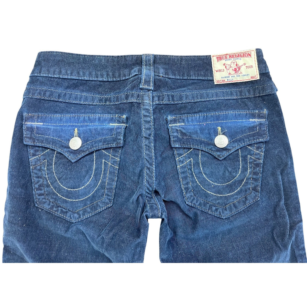 True Religion Women's Blue Corduroy Jeans Size 27