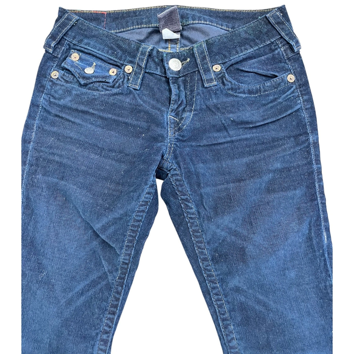 True Religion Women's Blue Corduroy Jeans Size 27