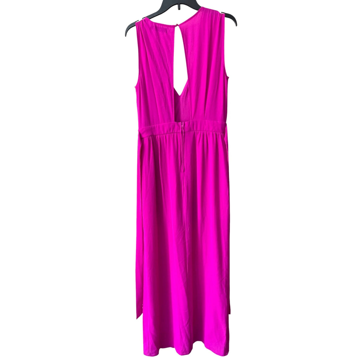 Crystal Sky Women's Fuchsia Sleeveless Jumpsuit With Rhinestone Waist Size 11