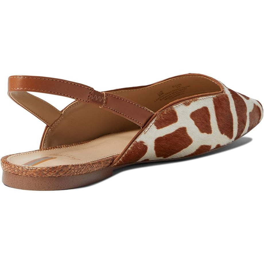 Giraffe Print Calf Hair Sam Edelman Connell Sling Back Flats Women's Size 6 NWOT